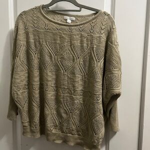 New York & Company Beige Knit Sweater